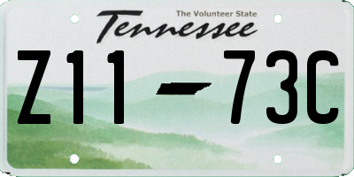 TN license plate Z1173C