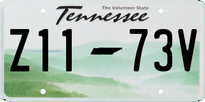 TN license plate Z1173V