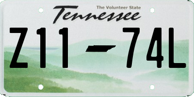 TN license plate Z1174L