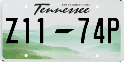 TN license plate Z1174P