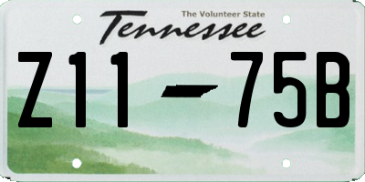 TN license plate Z1175B