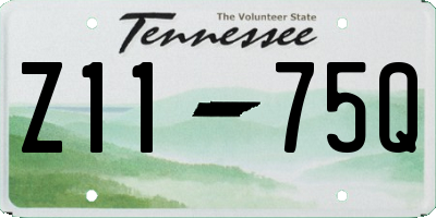 TN license plate Z1175Q