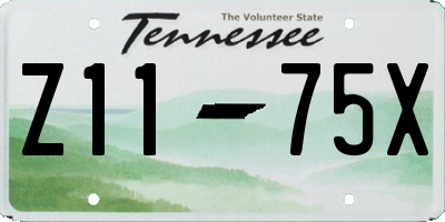 TN license plate Z1175X