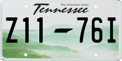TN license plate Z1176I