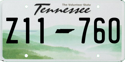 TN license plate Z1176O