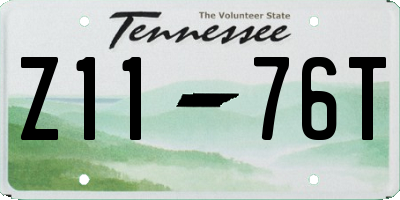 TN license plate Z1176T