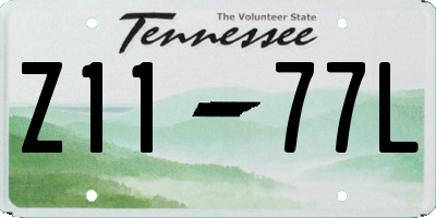 TN license plate Z1177L