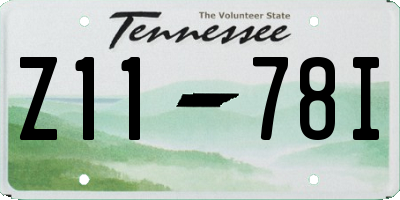 TN license plate Z1178I