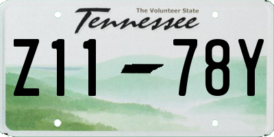 TN license plate Z1178Y