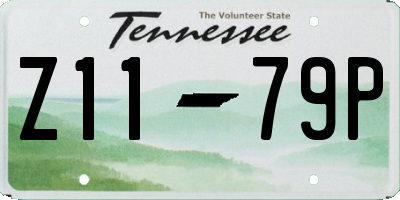 TN license plate Z1179P