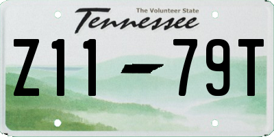 TN license plate Z1179T