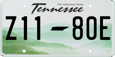TN license plate Z1180E
