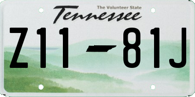 TN license plate Z1181J