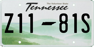 TN license plate Z1181S