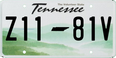 TN license plate Z1181V