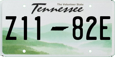 TN license plate Z1182E
