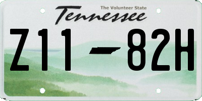 TN license plate Z1182H
