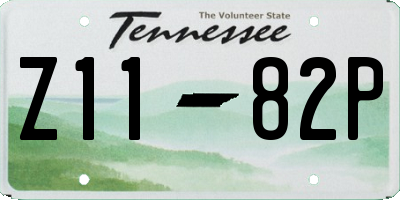 TN license plate Z1182P