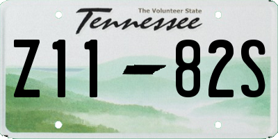 TN license plate Z1182S