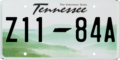 TN license plate Z1184A