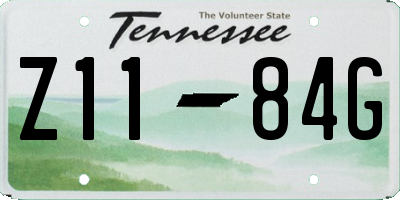 TN license plate Z1184G