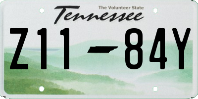 TN license plate Z1184Y
