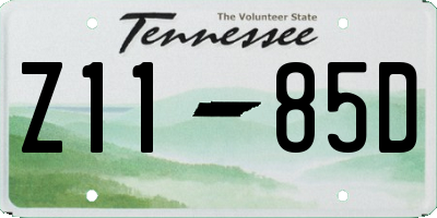 TN license plate Z1185D