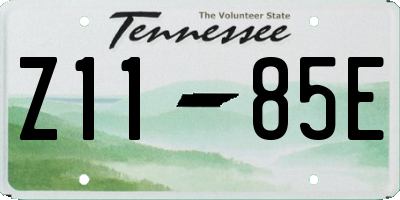 TN license plate Z1185E