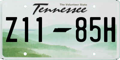 TN license plate Z1185H