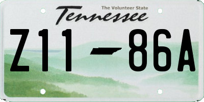 TN license plate Z1186A
