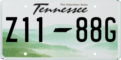 TN license plate Z1188G