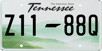 TN license plate Z1188Q