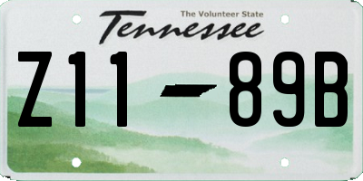 TN license plate Z1189B