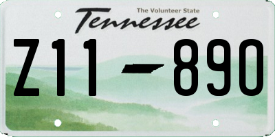 TN license plate Z1189O