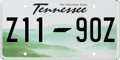 TN license plate Z1190Z