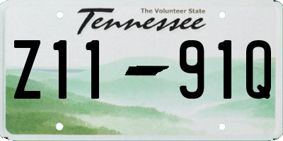 TN license plate Z1191Q