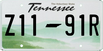 TN license plate Z1191R