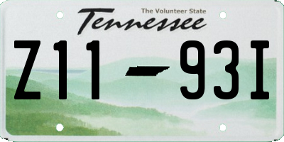 TN license plate Z1193I