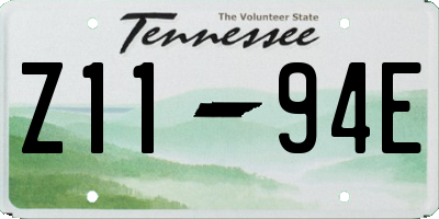 TN license plate Z1194E