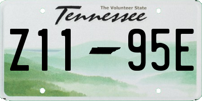 TN license plate Z1195E