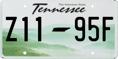 TN license plate Z1195F