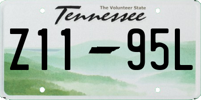 TN license plate Z1195L
