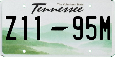 TN license plate Z1195M