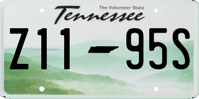 TN license plate Z1195S