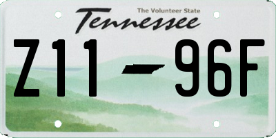 TN license plate Z1196F