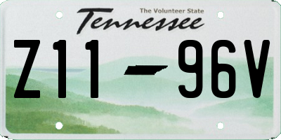 TN license plate Z1196V