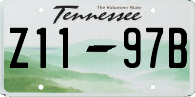 TN license plate Z1197B