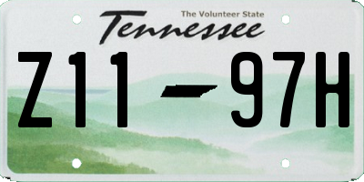 TN license plate Z1197H