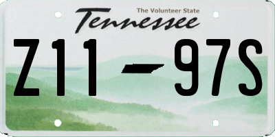 TN license plate Z1197S