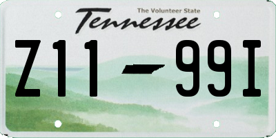 TN license plate Z1199I